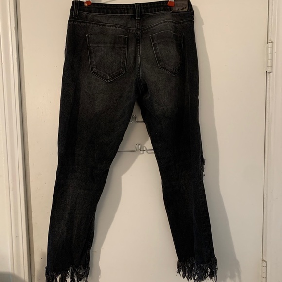 Zara Basic Z1975 Denim Size 4 Women’s Skinny Jeans Distressed Black a9 - Picture 12 of 12